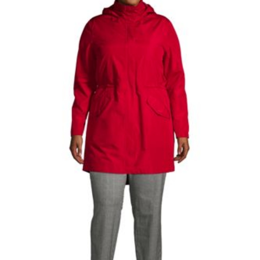 Women's Plus Size Waterproof Insulated 3 in 1 Rain Parka Lands End 2X